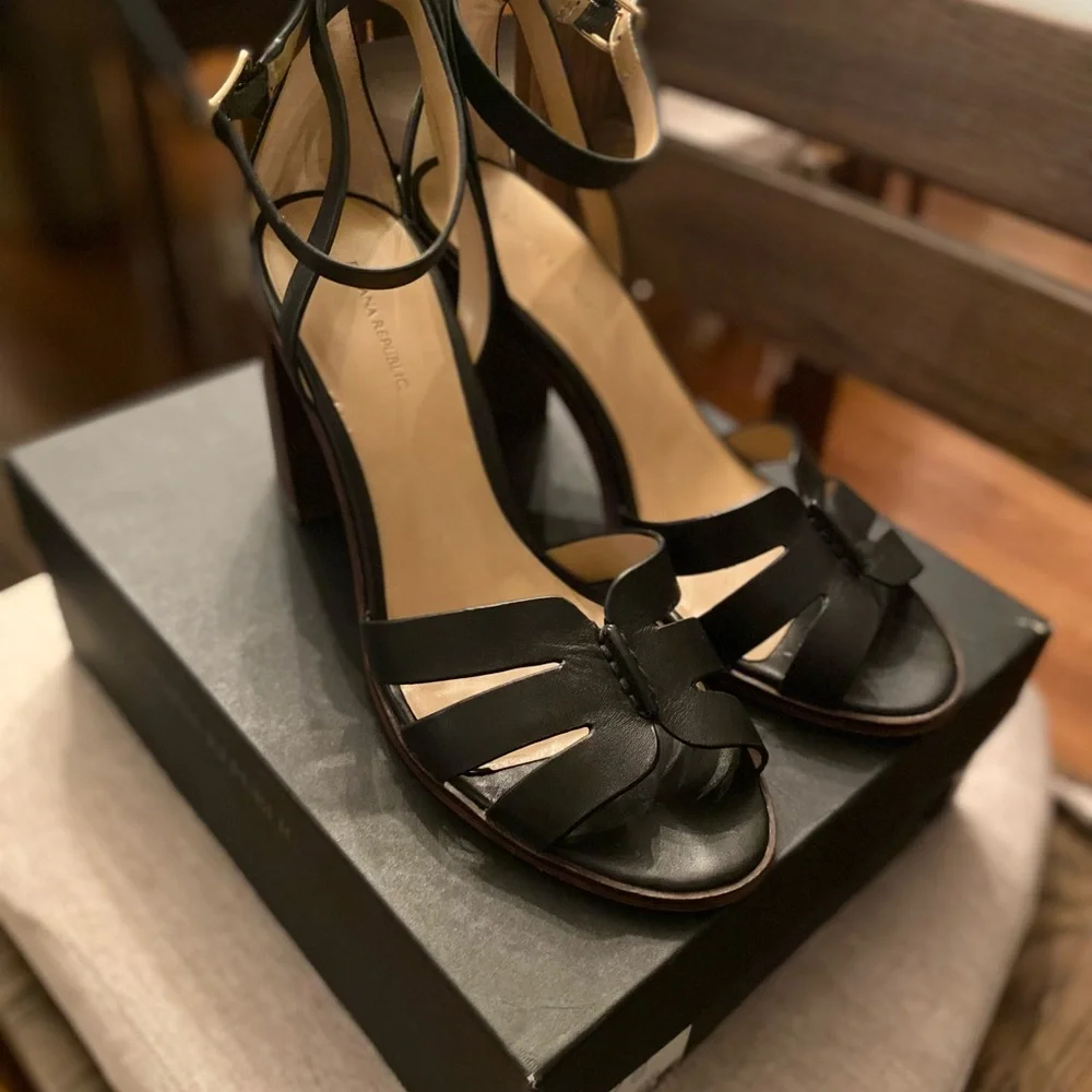 Banana Republic High Block Heel Sandals - Picture 3 of 5